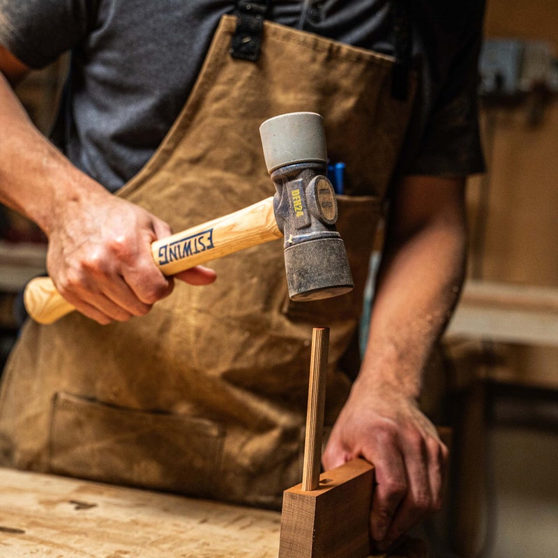 ESTWING Rubber Mallet - 24 oz Double-Face Hammer with Soft/Hard Tips & Hickory Wood Handle - DFH24 - Image 4